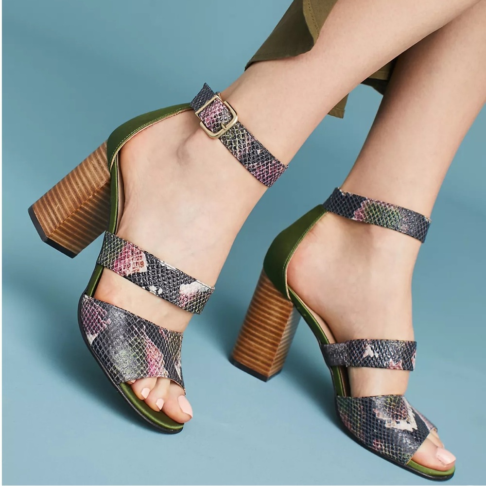 NEW Anthropologie Snake Print Heels